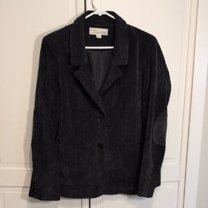 Corduroy Blazer Brown with buttons functional pockets Vintage Havana Medium